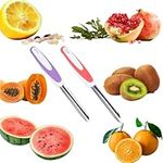 Jalapeno Corer 2pcs, Stainless Steel Zucchini Corer Pepper Chili Corer Jalapeno Corer Tool Cucumber Eggplant Corer with Serrated Edge Fruit Corer