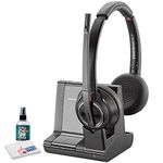 Plantronics Savi 8220 Wireless DECT Headset System 207325-01 with Cleaning Set