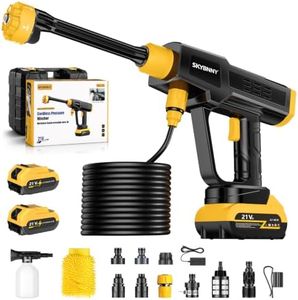 SKYBNNY Cordless Pressure Washer, 1200 PSI, 2 Batteries, 6-in-1 Nozzle