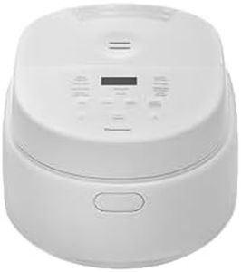 Panasonic 5.5 Cup 1L Premium Rice Cooker with Fuzzy Logic, 3D Heating, 24 Hr Timer, Non-Stick Pan, 10 Auto Menus for Rice, Porridge, Bread, Cake, Soup, Slow Cook and More, White (SR-DL104WST)