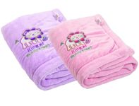 BRANDONN Baby Blankets New Born Double Layer Soft Coral Crib Top Sheet Cum Baby Bath Towel Bed Bedding for Baby Boys and Baby Girls