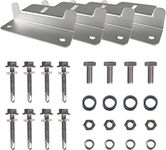 HQST Solar Panel Mounting Z Brackets with Nuts and Bolts - 4 Sets of RV, Boat, Roof, Wall and Other Off Gird Installation