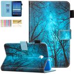 Galaxy Tab A 8.0 Case 2018, SM-T387 Case, Dteck Slim Folio Stand Premium Leather Wallet Cover with Photo Slot for Samsung Galaxy Tab A 8.0 Inch Tablet SM-T387 Verizon/Sprint/T-Mobile, Forest Night