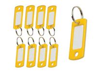 Lucky Line Key Tag with Split Ring; Yellow, 50 per Bag (16980)