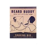 Fizz Creations Beard Buddy Shaving Bib - Attaches to Mirror with Suction Cups for Mess Free Styling Trimming, White, 1 Count (Pack of 1), 3003