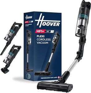 Hoover Akku-Staubsauger kabellos HF1 Plus mit flexiblem Rohr, Turbo-Modus, Universalbodendüse mit Anti-Twist-Technologie, 45 Min. Laufzeit, Parkfunktion, Mini-Turbodüse für Tierhaare [HF1PZ10PX]