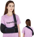 supregear Arm Sling Shoulder Immobilizer for Women Men, Comfortable Breathable Sling for Shoulder Injury, Rotator Cuff, Broken Dislocated Fracture Strain, Fit Left or Right Arm, Black + Dark Blue, L