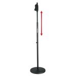 Gator Framework GFW-MIC-1001 s Deluxe 10" Round Base Microphone Stand with One-Handed Height Adjustment, Steel, Black