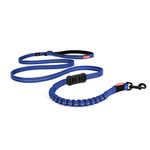 EzyDog Zero Shock Leash LITE - Best Shock Absorbing Bungee Dog Leash & Training Lead - Double Handle Reflective Leash for Traffic Control - for Walking, Jogging and Running (72, Blue)