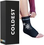 Coldest Ankle Foot Ice Pack Wrap 360, Reusable Cold Ice Gel Pack with Adjustable Brace for Sprained Ankles, Plantar Fasciitis, Achilles, Tendonitis, and Swelling Feet, Hot and Cold Therapy