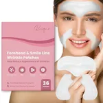 Forehead Wrinkle Patches & Smile Line Wrinkle Patches Set | Hyaluronic Acid Aloe Collagen Vitamin E | Overnight Treatment for Fine Lines Nasolabial Folds & Facial Wrinkles | Non-Invasive Skin-Friendly