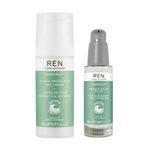 REN Clean Skincare Evercalm Redness Relief and Day Protection Duo - Redness Relieving Serum - Soothing Day Cream - Calm Bioactives - Combat Itchiness, Redness and Dryness