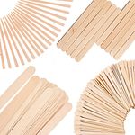 Mibly 4 Style Assorted Wooden Wax Sticks - For Body Legs Face and Small Medium Large Sizes Eyebrow Waxing Applicator Spatulas for Hair Removal or Wood Craft Sticks (Pack Of 450 Assorted Waxing Sticks)