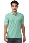 Peter England Men's Slim Fit Polo Shirt (PCKPSSGBQ47582_Light Green S)