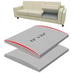 22" x 22" Couch Cushion Support for Sagging Seat, 2 PCS Large Size Insert Sofa Cushion Support Board for Better Lift, 45D High-Density Foam Couch Replacement for Furniture Seat Sagging Repair, Grey