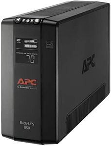 APC Battery Backup Surge Protector, BX850M Backup Battery Power Supply, AVR, Dataline Protection,12.2 x 3.58 x 7.48 inches (Black)