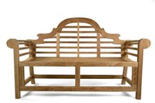 BrackenStyle Lutyens Grade A Teak Bench - 3 Seater Wooden Garden Benches