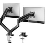 ErGear Dual Monitor Arm Desk Mount for 17 to 32 Inch Screens, Dual Stand for Curved Flat Screens, Double Monitor Arm Support VESA 75/100 mm