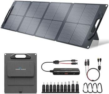 Ecosonique 100W Portable Solar Panel with Adjustable Kickstands,22V MC4/12V DC/QC 3.0 USB-A USB-C(PD 60W)Foldable Solar Panel Charger with Detachable Power Hub,IP67 Waterproof Solar Panels for Camping