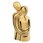 Notakia Hugging Couple Sculptures Home Decor Modern Romantic Love Statue for Office Bookshelf Desktop Decorations (Hugging Couple Gold)