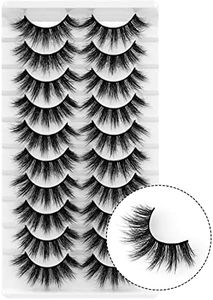 8D Fluffy Long False Eyelashes Thick Volume Faux Mink Lashes-Soft Natural Wispy Dramatic Reusable Makeup Fake Eye Lashes Pack 10 Pairs -Happy Heartbeat(iD3)