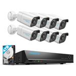 Reolink 4K PoE CCTV Camera Systems, 16CH 4TB HDD NVR for Continuous Recording, 8X 4K Security Camera Outdoor with Smart Person/Vehicle Detection, Night Vision Security System, Audio, RLK16-800B8