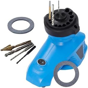 Drill Bit Sharpener for All Twist Bits (1/8"–15/32") – 95W Power Drill Sharpener with 130° Angle, 19-Position Jig, Extra Grinding Wheel – Compact Portable Drill Bit Grinding Tool for Home & Workshop