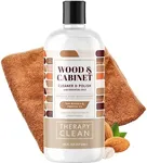 Therapy Wood Polish Bundle with Microfiber 16 oz. - Wood Furniture Polish, Best Wood Furniture Cleaner - Almond Scent - Wood Cleaner, Cabinet and Table Restorer, Natural Wood Conditioner