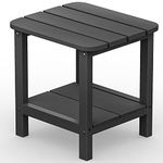 SERWALL Adirondack Table Outdoor Side Table- Gray