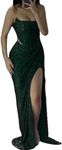 GAOXIAOQIAN Women's Strapless Strapless Strapless Long Ballroom Dress (US, Numeric, 14, Regular, Regular, Black)
