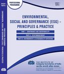 ENVIRONMENTAL, SOCIAL AND GOVERNANCE (ESG) - PRINCIPLES & PRACTICE (PP NS 2022)