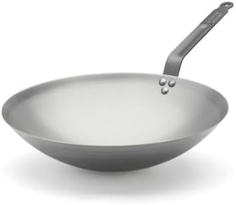 DE BUYER -5114.35 - Wok Plaque à Induction, Acier Carbone, Gris