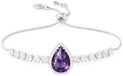 Linawe Amethyst Purple Crystal Silv