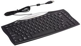 Evoluent Essentials Full Featured Compact Keyboard, Black Housing, Black Keys, W - EKB