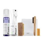 Jason Markk Premium Bundle, Shoe Cleaner Kit, Trainers Care, 6-Piece Set, Foam, Repel Spray, Brushes, Microfiber Towel, Stain Eraser, Ideal for Footwear, Safe on Leather, Suede, Nubuck, Cotton, Knits
