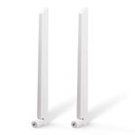 Eightwood WiFi Antenna 2.4G/5G/6G Tri Band WiFi 4DBi Omni Directional WiFi Antenna White Support WiFi 6E Compatible with PC Desktop PCIe Wifi Card