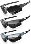 KALIYADI Sports Sunglasses for Men, Polarized Sun Glasses for Men Women Youth Baseball Softball with UV Protection