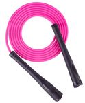 YUEDONG 5mm Adjustable Weighted Jump Rope for Women Fitness - Tangle-Free PVC Skipping Rope with Matte Frosted Ergonomic Anti-Slip Textured Handles, Thumb Positioning Guide & Portable Carry Bag for (1, BLACK, 5MM)