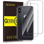 QULLOO iPhone X/iphone XS Back Screen Protector Temepred Glass Singularity Products iPhone X Back Film Anti-Fingerprint Case Replacement for Apple iPhone X/iphone XS -2 Pack