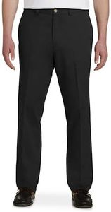 Harbor Bay by DXL Men's Big and Tall Waist-Relaxer Pants Black x