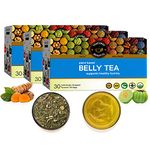 TEACURRY Belly Turmeric Tea (90 Tea Bags-3 Month Pack)-Tummy Tea To Lose From Around Your Belly-For Men And Women,180 Grams