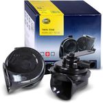 HELLA Trumpet Horn - OE-CONNECT HORN TE26 SET - 12V - 110dB(A) - Frequency range from: 400Hz - Frequency range to: 500Hz - Low Tone/High Tone - Electric - Plug: BMW - Quantity: - 3FH 012 010-041