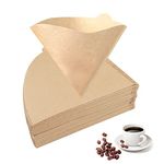 100 PCS Coffee Filter Papers, Paper Coffee Filters Compatible with V60 Size 02 Disposable Unbleached Cone Filter Paper for Pour Over and Drip Coffee Maker (1-4 Cups)