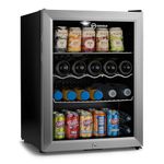 Subcold Super65 LED - Table-Top Fridge | 65L Beer, Wine and Drinks Fridge | LED Light + Lock and Key | Energy Efficient (Silver)