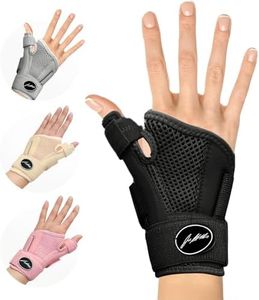 Doctor Developed Arthritis Gloves Thumb Brace with Thumb Support, Thumb Compression Gloves, Doctor Written Handbook(Black, Single)