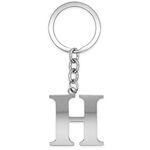 SoulCats® Key fob Lettern Silver-Coloured A-Z Gleaming Initial Bunch of Keys Stainless Steel, Colour: Silver-Coloured, Selection: Model H