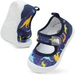 BARERUN Childrens Barefoot Shoes Girl Swim Pool Essentials for Big Boys Beach Gear for Little Kids Water Shoe Baby Walking Socks Blue Size 9.5-10
