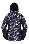 Mountain Warehouse Dawn Womens Ski Jacket - Snowproof, Warm Ladies Jacket, Fleece Lined Ski Coat, Adjustable Cuff, Hem & Hood - Ideal Ski Clothes In Winter Kaleidoscope Print 14