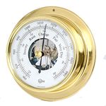 Barigo Marine Barometer Tempo Brass 4Inch