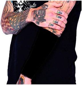 Tat2X Ink Armor Premium Forearm 9" Tattoo Cover Up Sleeve - No Slip Gripper - U.S. Made - Black - XL2X